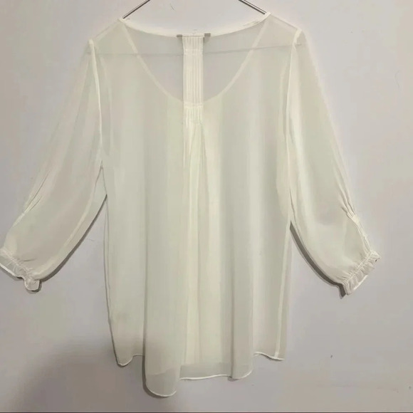 RW&CO white retro style 3/4 sleeves tunic Sz S/P - Picture 5 of 11